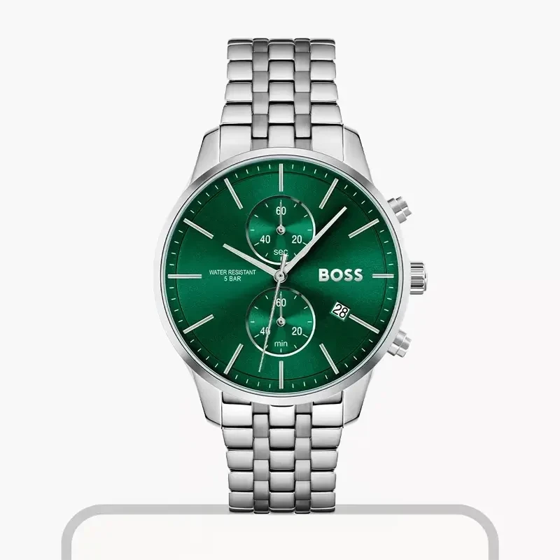 Hugo Boss Associate Green Dial Quartz Men’s Watch- 1513975